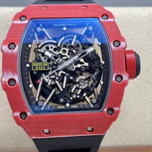 Replica Richard Mille RM35-02 T+ Factory Black Strap Red Case Watch