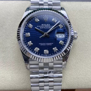 Replica Rolex Datejust M126234-0057 36MM VS Factory Blue Bezel Watch