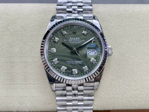 Replica Rolex Datejust M126234-0055 36MM VS Factory Silver Strap Watch