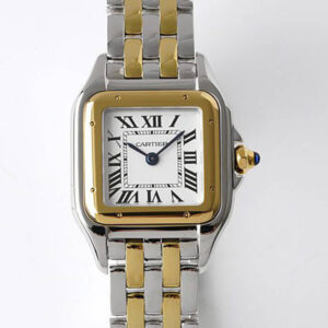 Replica Panthere De Cartier W2PN0006 22MM BV Factory Gold Bezel White Dial Gold Bezel Watch
