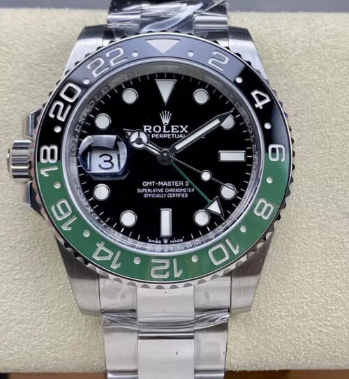 Replica Rolex GMT Master II M126720VTNR-0001 C+ Factory Black Green Bezel Watch