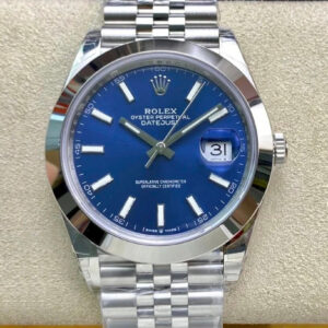 Replica Rolex Datejust M126300-0002 41MM VS Factory Blue Dial Stainless Steel Strap Watch