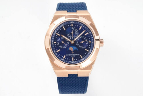 Replica Vacheron Constantin Overseas 4300V/120R-B509 8F Factory V2 Blue Rubber Strap Watch