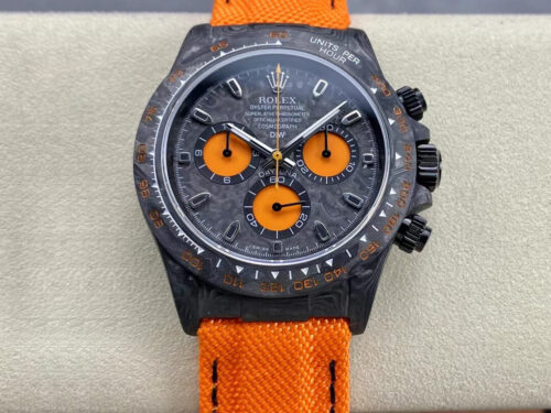 Replica Rolex Daytona Cosmograph Diw Custom Version Noob Factory Orange Strap Watch