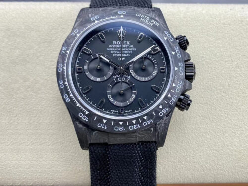 Replica Rolex Daytona Cosmograph Diw Custom Version Noob Factory Black Carbon Fiber Case Watch