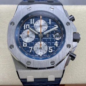 Replica Audemars Piguet Royal Oak Offshore APF Factory Blue Leather Strap Watch