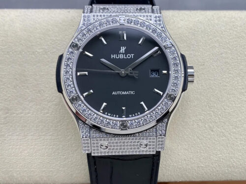 Replica Hublot Classic Fusion 542.NX.1171.LR.1704 42MM HB Factory Silver Diamond Bezel Watch
