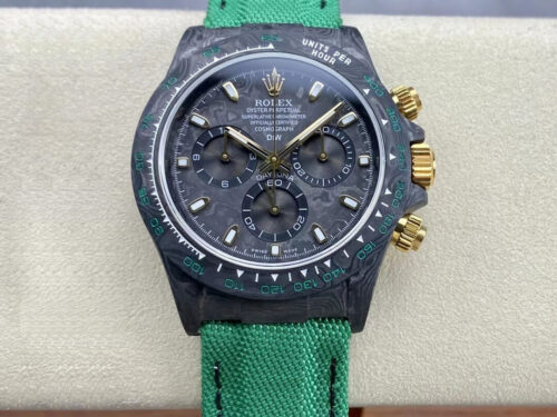 Replica Rolex Daytona Cosmograph Noob Factory Diw Custom Version Dark Green Strap Watch