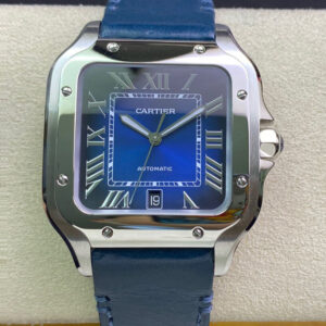 Replica Cartier De Santos WSSA0030 BV Factory Leather Strap Watch
