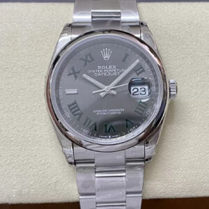 Replica Rolex Datejust M126200-0018 36MM VS Factory Stainless Steel Gray Dial Watch