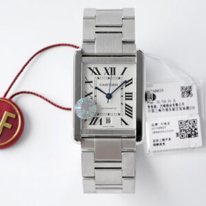 Replica Cartier Tank W5200028 AF Factory Stainless Steel Strap Watch