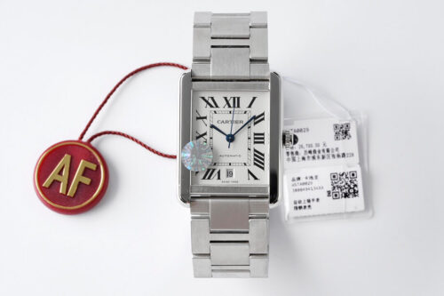 Replica Cartier Tank W5200028 AF Factory Stainless Steel Strap Watch