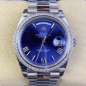 Replica Rolex Day Date 228349RBR-0005 EW Factory 904L Diamond-Set Bezel Watch