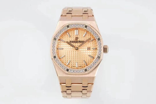 Replica Audemars Piguet Royal Oak Quartz 33MM 67651OR.ZZ.1261OR.03 ZF Factory Gold Watch
