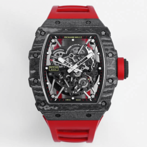 Replica Richard Mille RM35-02 BBR Factory Skeleton Dial Red Strap Watch
