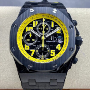 Replica Audemars Piguet Royal Oak Offshore 26176FO.OO.D101CR.02 JJF Factory Black Carbon Fiber Watch