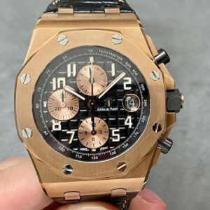 Replica Audemars Piguet Royal Oak Offshore 26470OR.OO.A002CR.02 APF Factory Black Leather Strap Watch