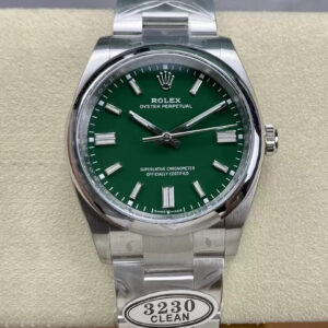 Replica Rolex Oyster Perpetual M126000-0005 36MM Clean Factory Green Dial Watch
