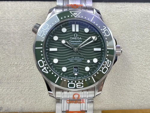 Replica Omega Seamaster Diver 300M 210.30.42.20.10.001 VS Factory Green Bezel Watch