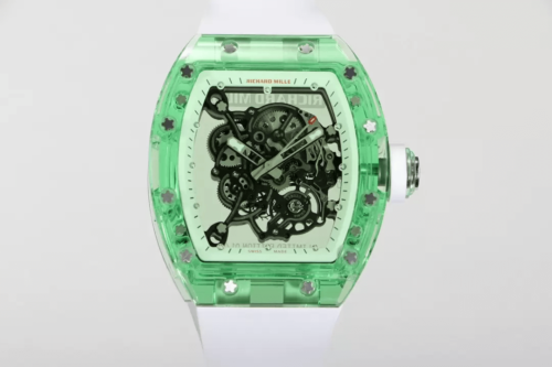 Replica Richard Mille RM055 RM Factory Green Transparent Bezel Watch