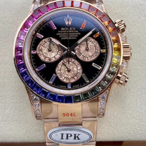Replica Rolex Daytona 116595 RBOW IPK Factory Black Dial Watch
