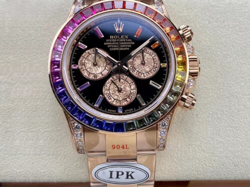 Replica Rolex Daytona 116595 RBOW IPK Factory Black Dial Watch