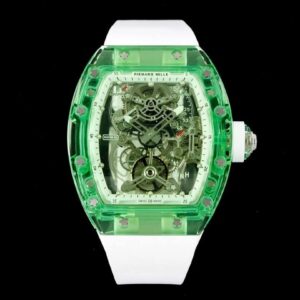 Replica Richard Mille RM 56-01 Tourbillon RM Factory White Rubber Strap Watch