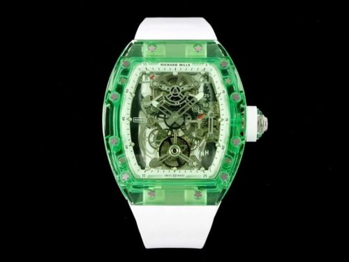 Replica Richard Mille RM 56-01 Tourbillon RM Factory White Rubber Strap Watch