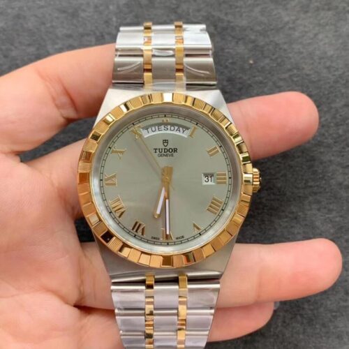 Replica Tudor Royal M28603-0001 V7 Factory Gold Bezel Watch
