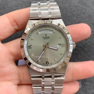 Replica Tudor Royal M28600-0002 V7 Factory Silver Diamond Dial Watch