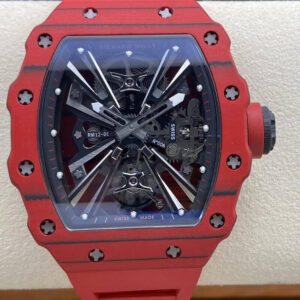 Replica Richard Mille RM12-01 Tourbillon RM Factory Red Strap Watch